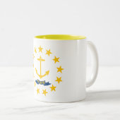 Tasse 2 Couleurs Drapeau de l'État de Rhode Island (Devant droit)