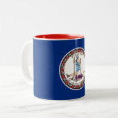 Tasse 2 Couleurs Drapeau de l'État de Virginie (Devant gauche)