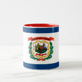 Tasse 2 Couleurs Drapeau de l'État de Virginie occidentale (Centre)