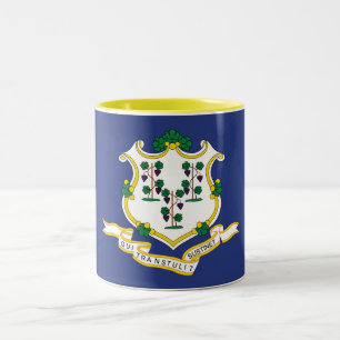 Tasse 2 Couleurs Drapeau de l'État du Connecticut
