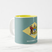 Tasse 2 Couleurs Drapeau de l'État du Delaware (Devant gauche)