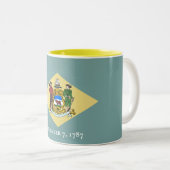 Tasse 2 Couleurs Drapeau de l'État du Delaware (Devant droit)