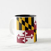 Tasse 2 Couleurs Drapeau de l'État du Maryland (Devant gauche)