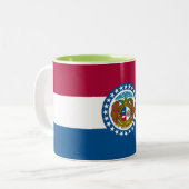 Tasse 2 Couleurs Drapeau de l'État du Missouri (Devant gauche)