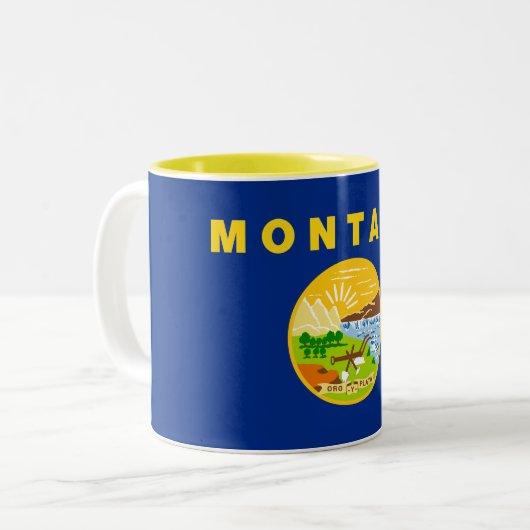 Tasse 2 Couleurs Drapeau de l'État du Montana (Devant gauche)