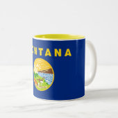 Tasse 2 Couleurs Drapeau de l'État du Montana (Devant droit)