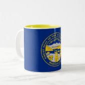 Tasse 2 Couleurs Drapeau de l'État du Nebraska (Devant gauche)