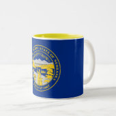 Tasse 2 Couleurs Drapeau de l'État du Nebraska (Devant droit)