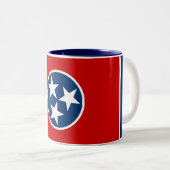 Tasse 2 Couleurs Drapeau de l'État du Tennessee (Devant droit)