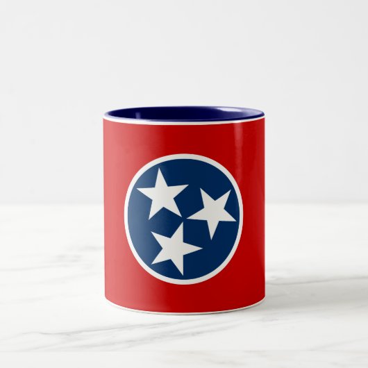 Tasse 2 Couleurs Drapeau de l'État du Tennessee (Centre)