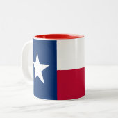 Tasse 2 Couleurs Drapeau de l'État du Texas (Devant gauche)