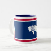 Tasse 2 Couleurs Drapeau de l'État du Wyoming (Devant gauche)