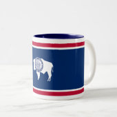 Tasse 2 Couleurs Drapeau de l'État du Wyoming (Devant droit)