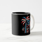 Tasse 2 Couleurs Drapeau de l'été 4 juillet (Devant droit)