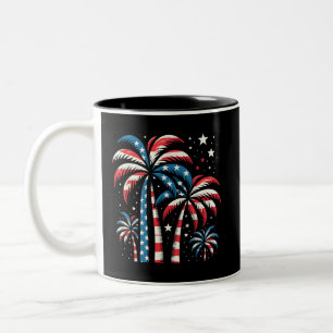 Tasse 2 Couleurs Drapeau de l'été 4 juillet