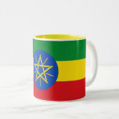 Tasse 2 Couleurs Drapeau de l'Éthiopie (Devant droit)