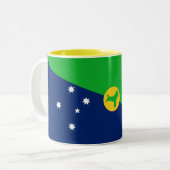 Tasse 2 Couleurs Drapeau de l'île Christmas (Devant gauche)