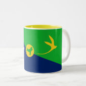 Tasse 2 Couleurs Drapeau de l'île Christmas (Devant droit)