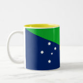 Tasse 2 Couleurs Drapeau de l'île Christmas (Gauche)