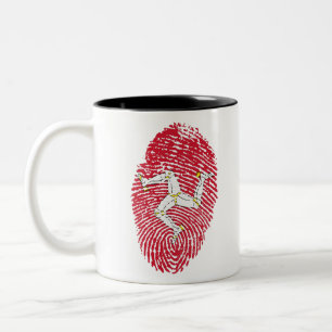 Tasse 2 Couleurs Drapeau de l'île Man Empreinte Country Pride