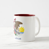 Tasse 2 Couleurs Drapeau de l'Illinois (Devant droit)