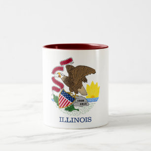 Tasse 2 Couleurs Drapeau de l'Illinois