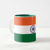 Tasse 2 Couleurs Drapeau de l'Inde (Devant gauche)