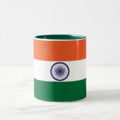 Tasse 2 Couleurs Drapeau de l'Inde (Centre)