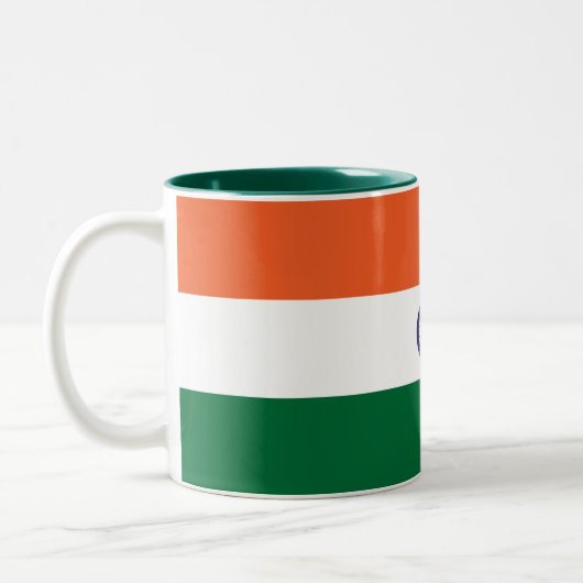 Tasse 2 Couleurs Drapeau de l'Inde (Gauche)