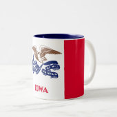 Tasse 2 Couleurs Drapeau de l'Iowa (Devant droit)