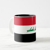 Tasse 2 Couleurs Drapeau de l'Irak (Devant gauche)