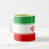 Tasse 2 Couleurs Drapeau de l'Iran (Devant gauche)