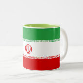 Tasse 2 Couleurs Drapeau de l'Iran (Devant droit)