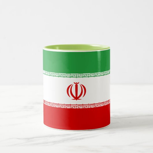 Tasse 2 Couleurs Drapeau de l'Iran (Centre)