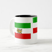 Tasse 2 Couleurs Drapeau de l'Iran (1925-1979) (Devant gauche)
