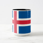 Tasse 2 Couleurs Drapeau de l'Islande (Centre)