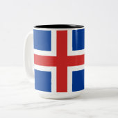 Tasse 2 Couleurs Drapeau de l'Islande (Devant gauche)