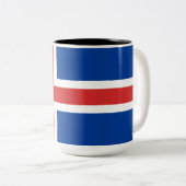 Tasse 2 Couleurs Drapeau de l'Islande (Devant droit)
