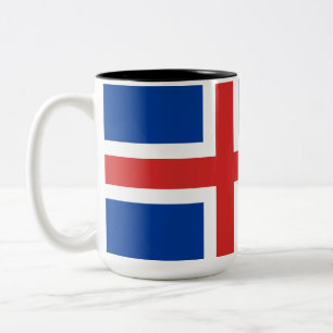 Tasse 2 Couleurs Drapeau de l'Islande