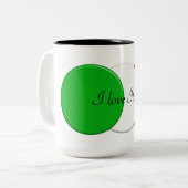 Tasse 2 Couleurs Drapeau de l'Italie. J'aime l'Italie (Devant gauche)