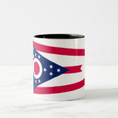 Tasse 2 Couleurs Drapeau de l'Ohio : la bannière Buckeye State (Centre)