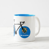 Tasse 2 Couleurs Drapeau de l'Oklahoma à vélo (Devant droit)