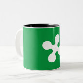 Tasse 2 Couleurs Drapeau de Lombardie (Italie) (Devant gauche)