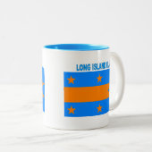 TASSE 2 COULEURS DRAPEAU DE LONG ISLAND (Devant droit)