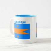 TASSE 2 COULEURS DRAPEAU DE LONG ISLAND (Devant gauche)