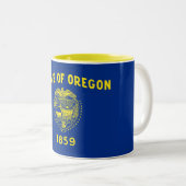 Tasse 2 Couleurs Drapeau de l'Oregon (Devant droit)