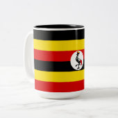 Tasse 2 Couleurs Drapeau de l'Ouganda (Devant gauche)