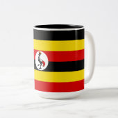 Tasse 2 Couleurs Drapeau de l'Ouganda (Devant droit)