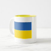 TASSE 2 COULEURS DRAPEAU DE L'UKRAINE (Devant gauche)