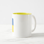 TASSE 2 COULEURS DRAPEAU DE L'UKRAINE (Devant droit)